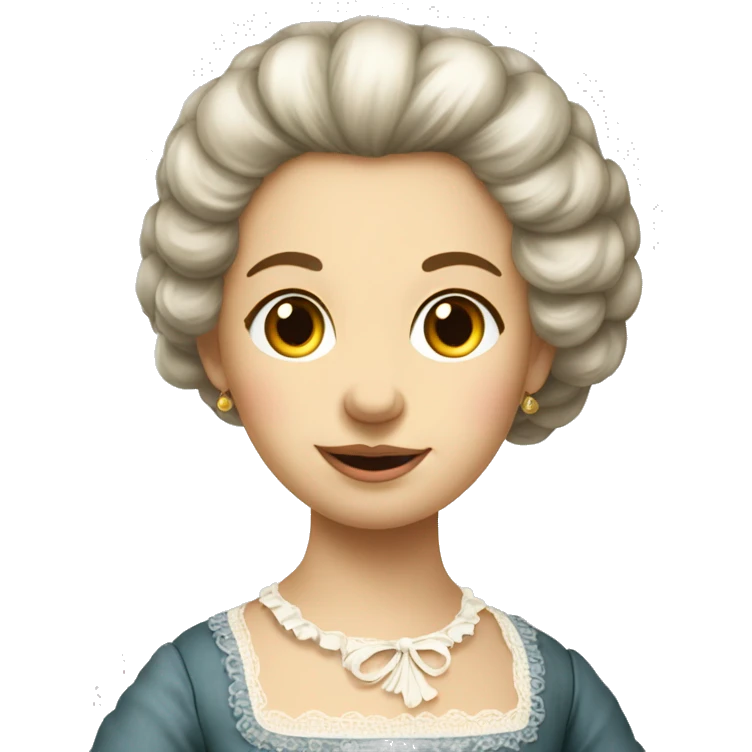 18th century Swiss young lady in dress emoji