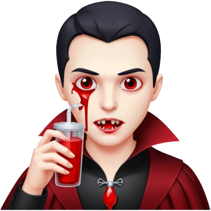 Vampire drink emoji