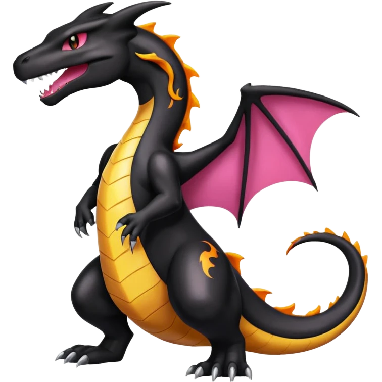 Black Shiny-Charizard-Salazzle-Seviper-Salandit-fusion emoji
