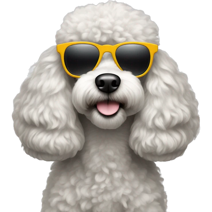 bijon poodle with sunglasses  emoji