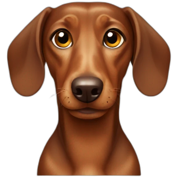 brown dachshund emoji