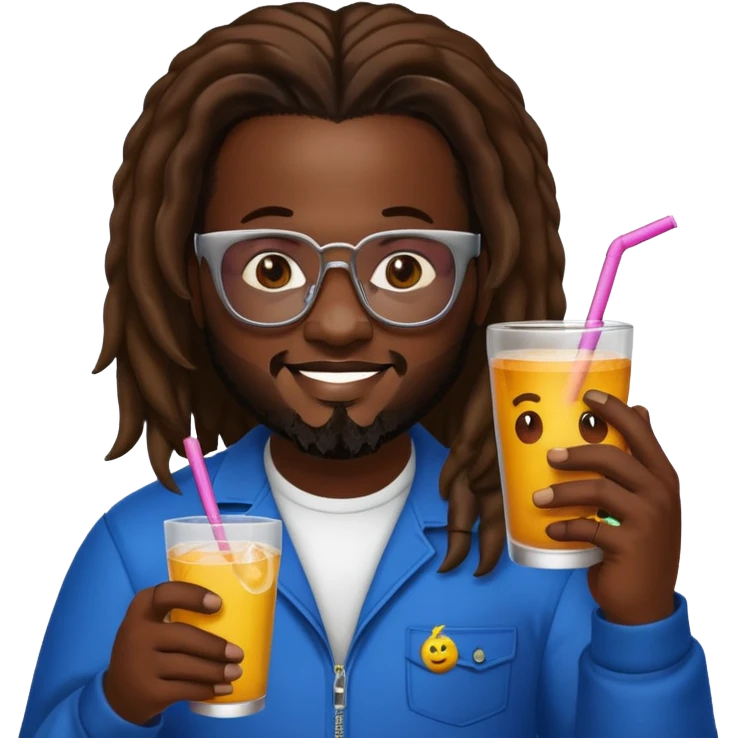 T-PAIN EMOJI WITH A DRINK IN HAND emoji