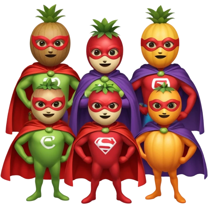 Cape-Wearing Super Fruits emoji