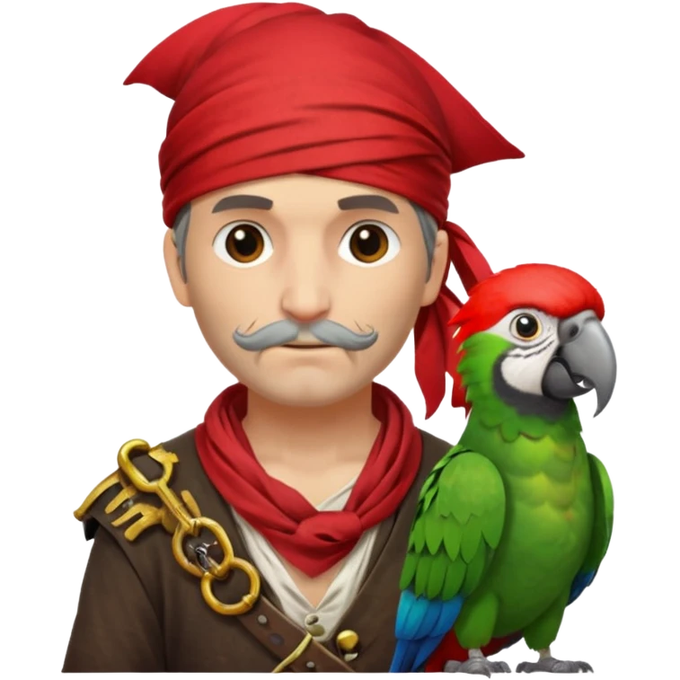 pirate and parrot emoji