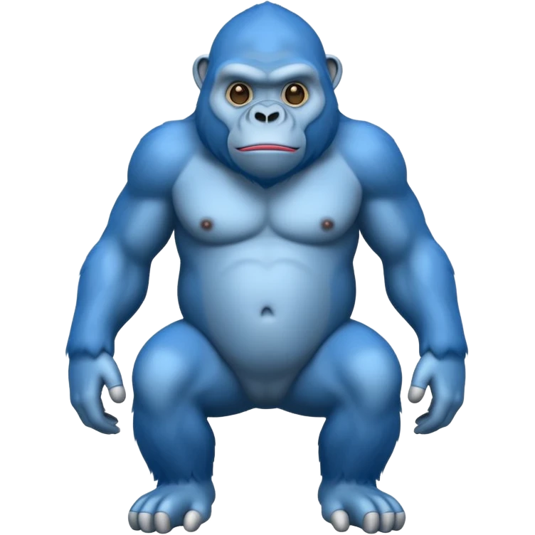 a blue gorilla with no legs emoji
