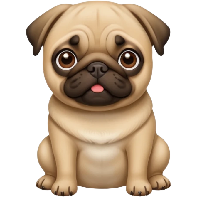 Dog pug summer emoji