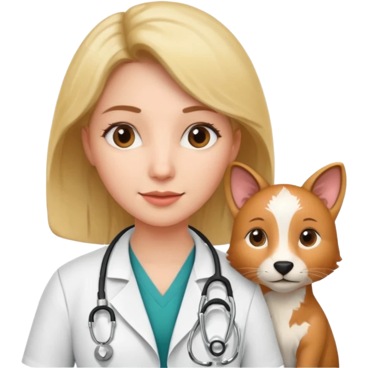 animal vet doctor woman emoji
