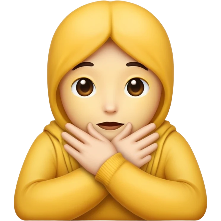 hug and shush emoji emoji