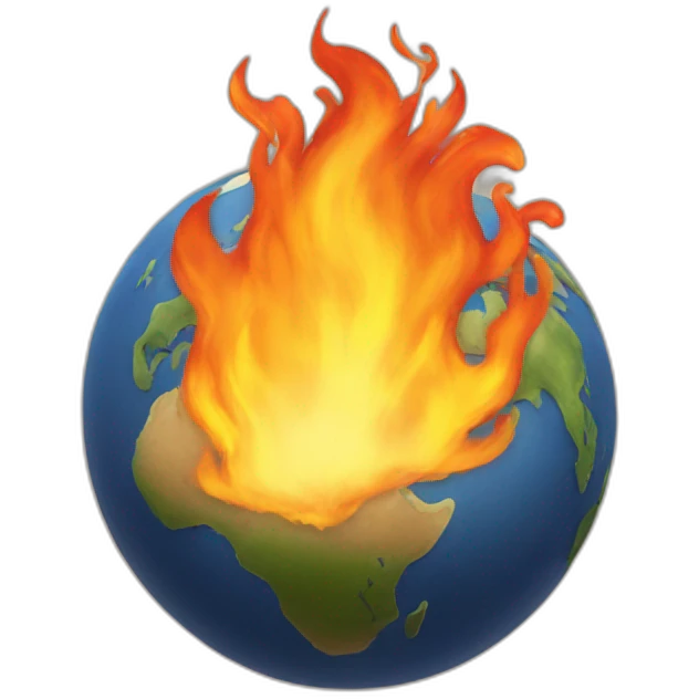 flaming earth emoji