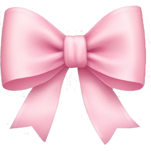 light pink ribbon bow emoji