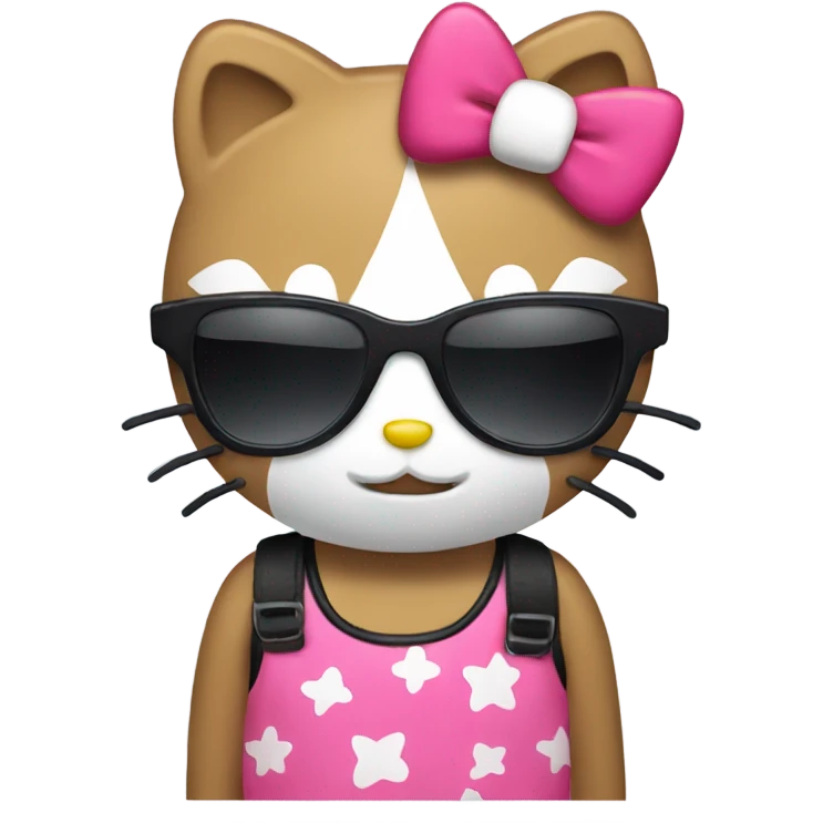 hello kitty with sunglasses emoji