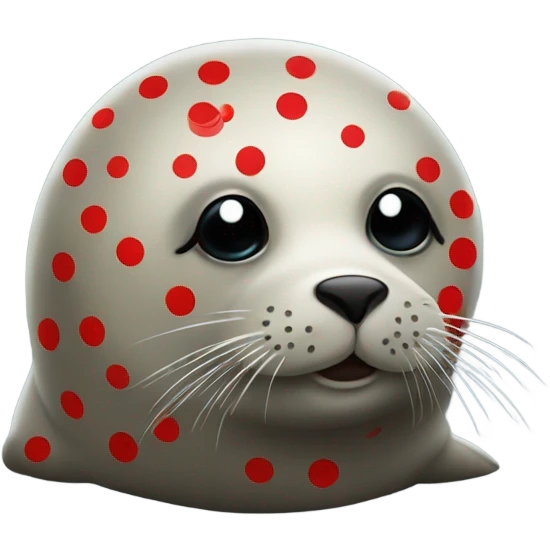 A seal with red dots emoji
