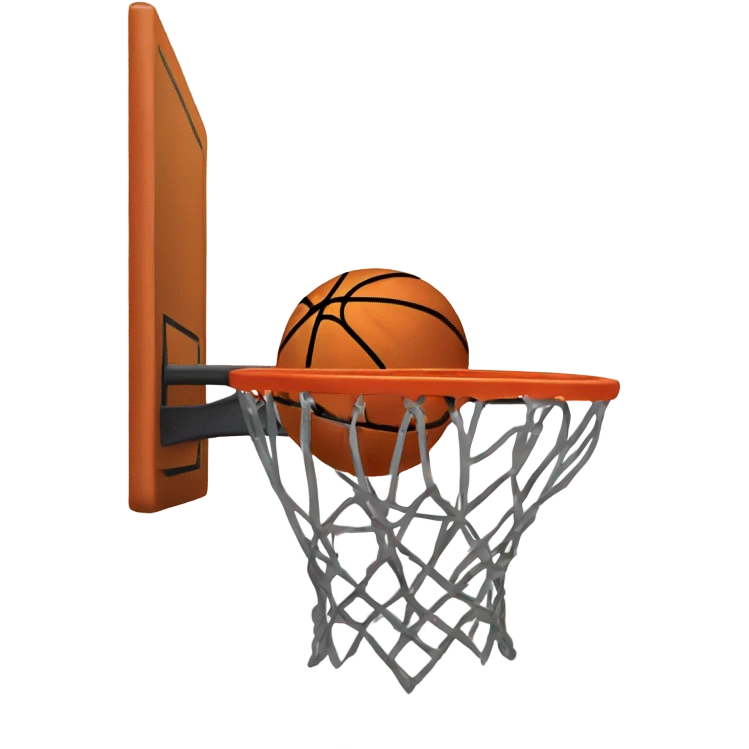Basketball going into goal emoji