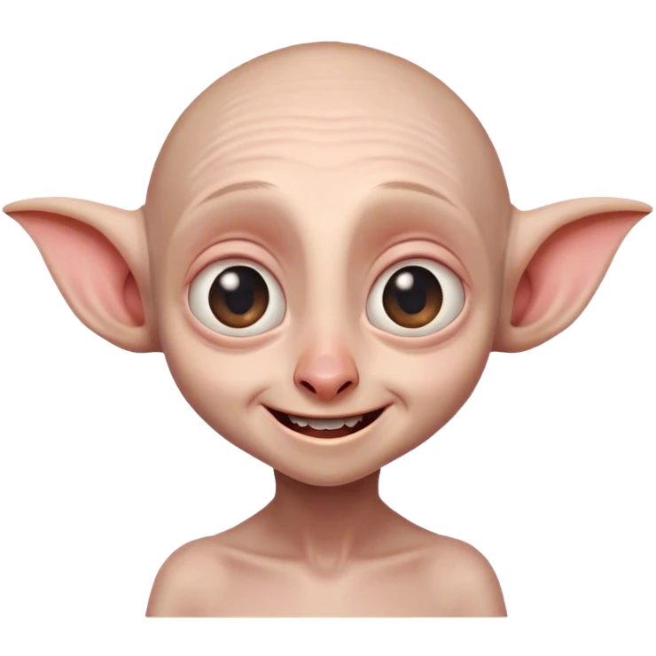 Dobby smiling and blushing  emoji