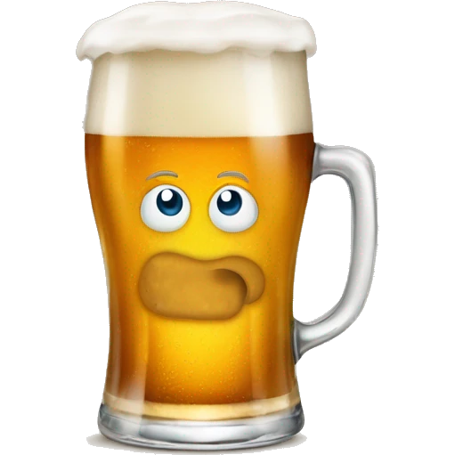 WEizenbierglas geföllt mit bier emoji