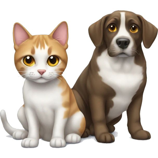 Dog and cat emoji