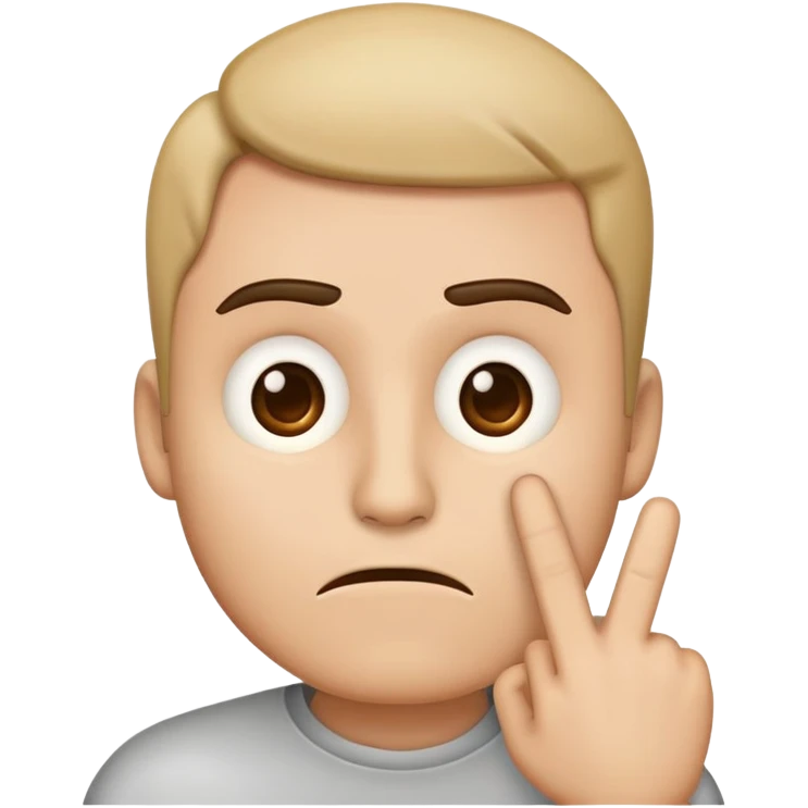 Emoji qui regarde mal avec un sourcil en l’air et l’index au coins de sa bouche et sa bouche dois être comme ça 🫦 emoji