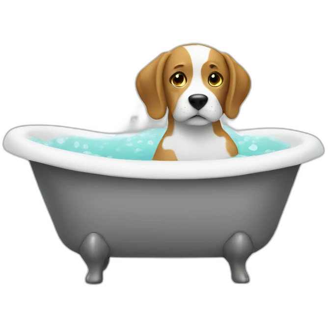 dog in bathtub emoji