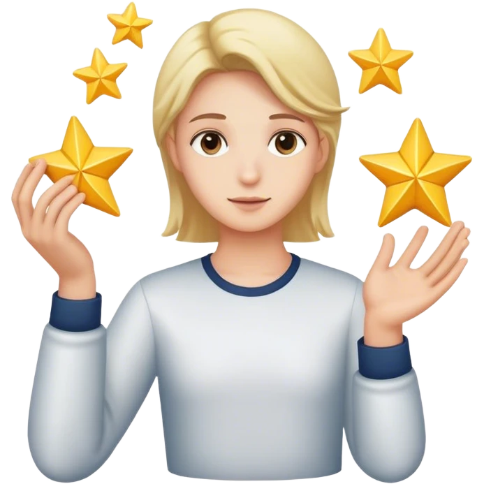choosing a star with your hand  emoji