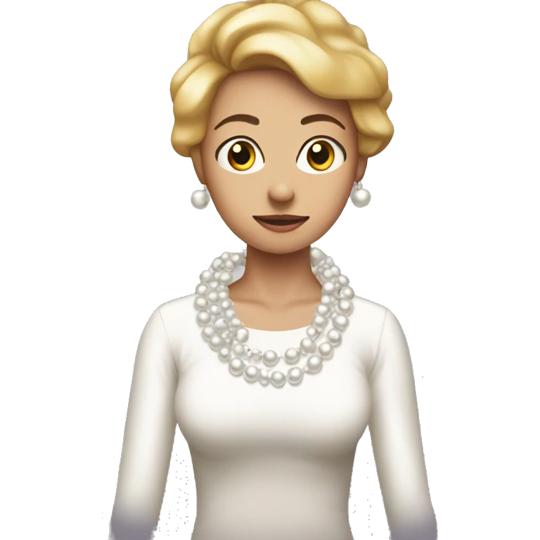 Karen clenching pearls around neck emoji