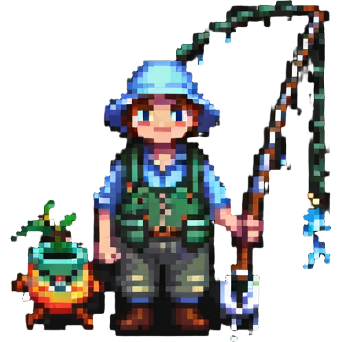 fisherman holding a fishing rod emoji
