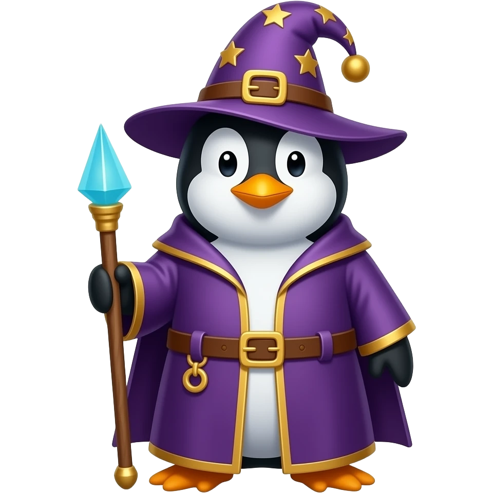 Penguin Wizard emoji