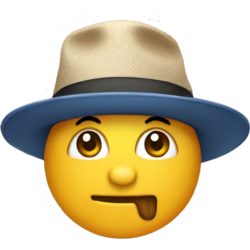 Camaron wearing a hat emoji