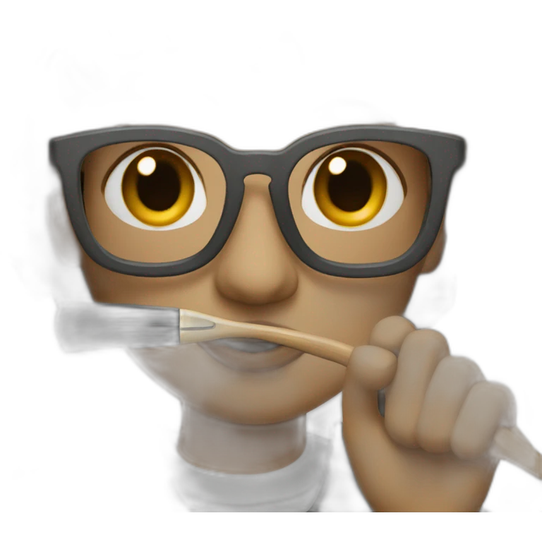 an artist with a brush emoji