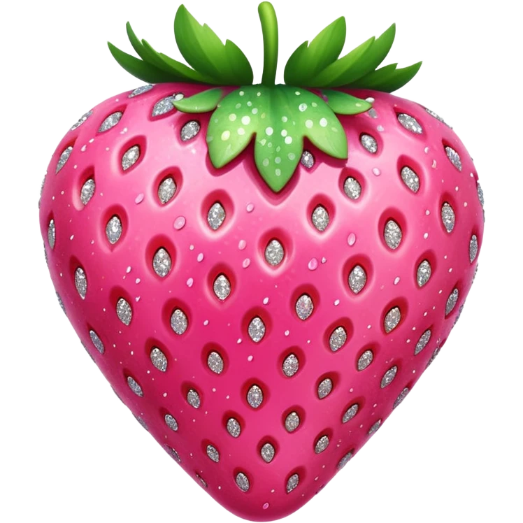 ultra realistic pink strawberries with glitter emoji