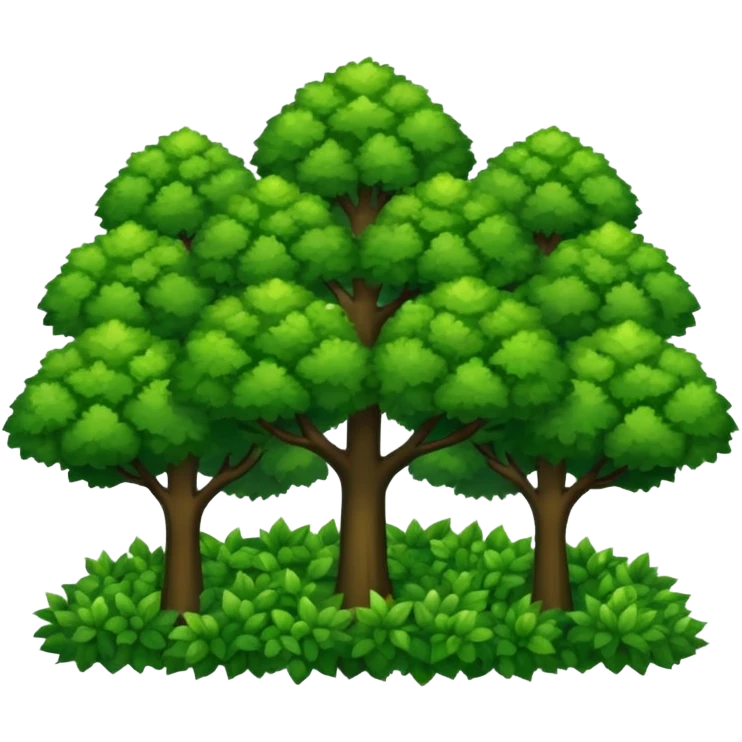 In our hometown, there’s plenty of trees emoji