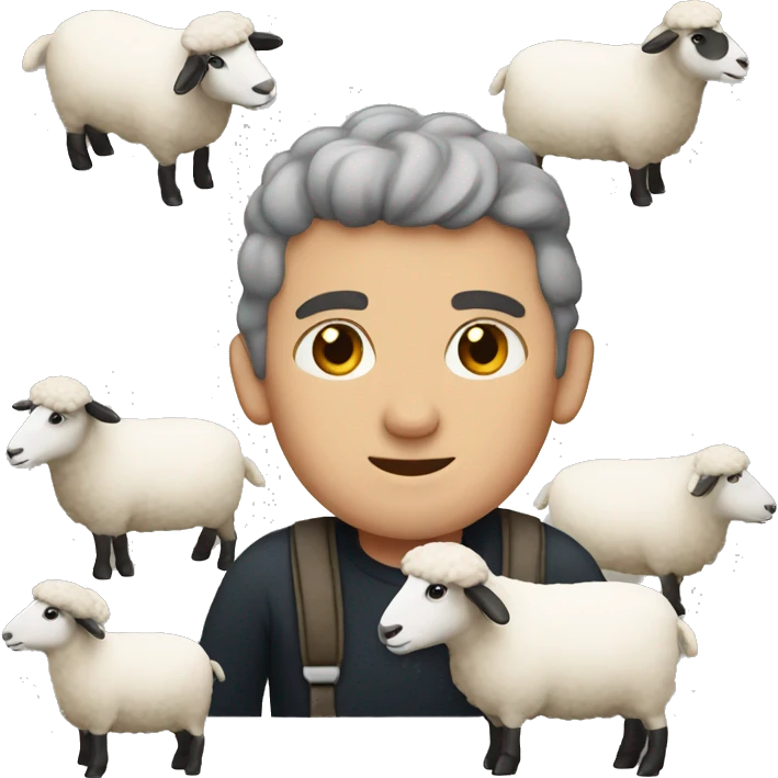 Guy with sheep emoji