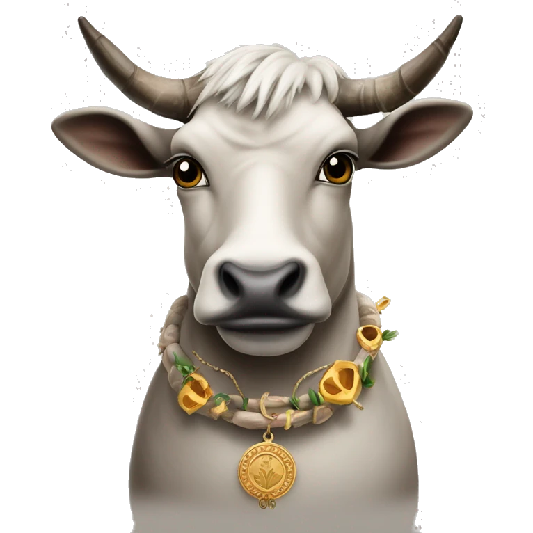 capra con una corona e delle collane vvs con un tatuaggio con sopra scritto 927 emoji