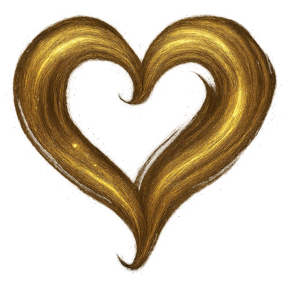 heart with a swirling golden shimmer, no background emoji