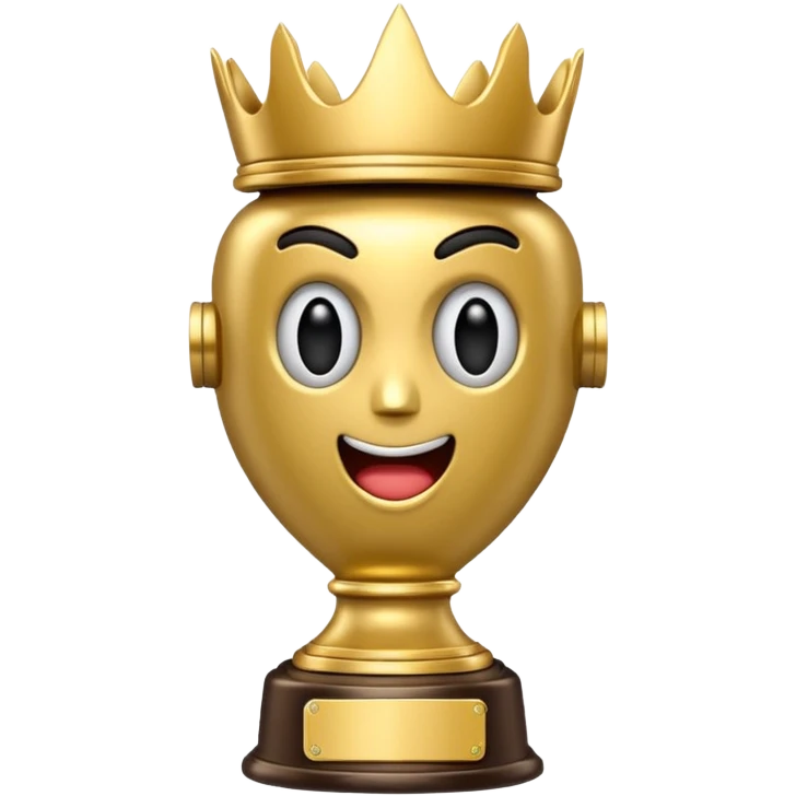 trofeu escrito "PANIC" emoji