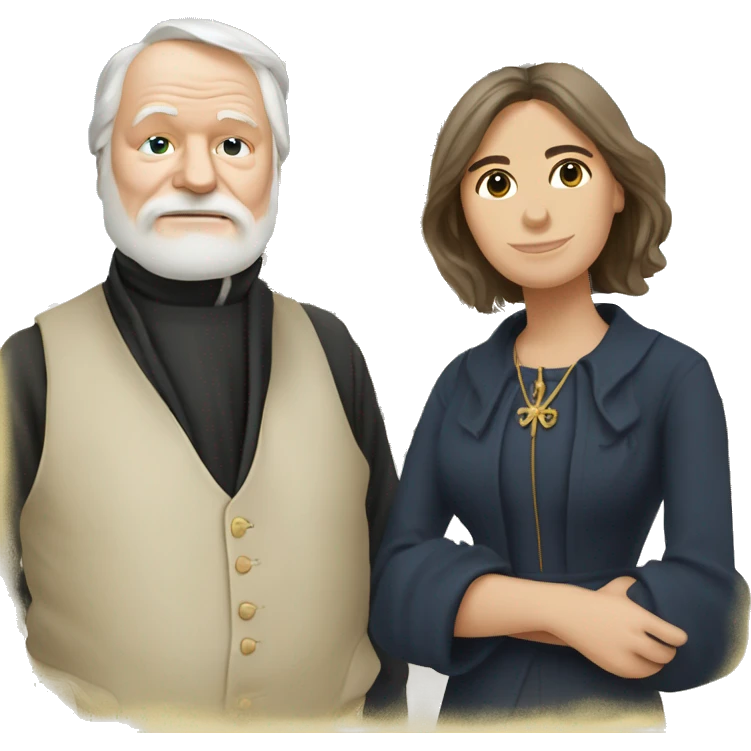 Victor Hugo and Notre Dame de Paris emoji