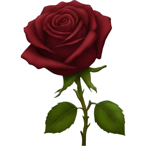 Dark red rose emoji