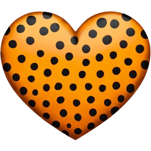 Cheetah print heart  emoji