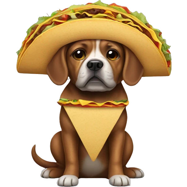 dog wearing a taco costume  emoji