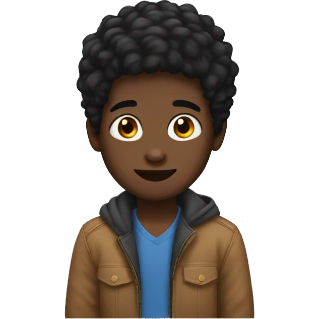 black hair boy emoji