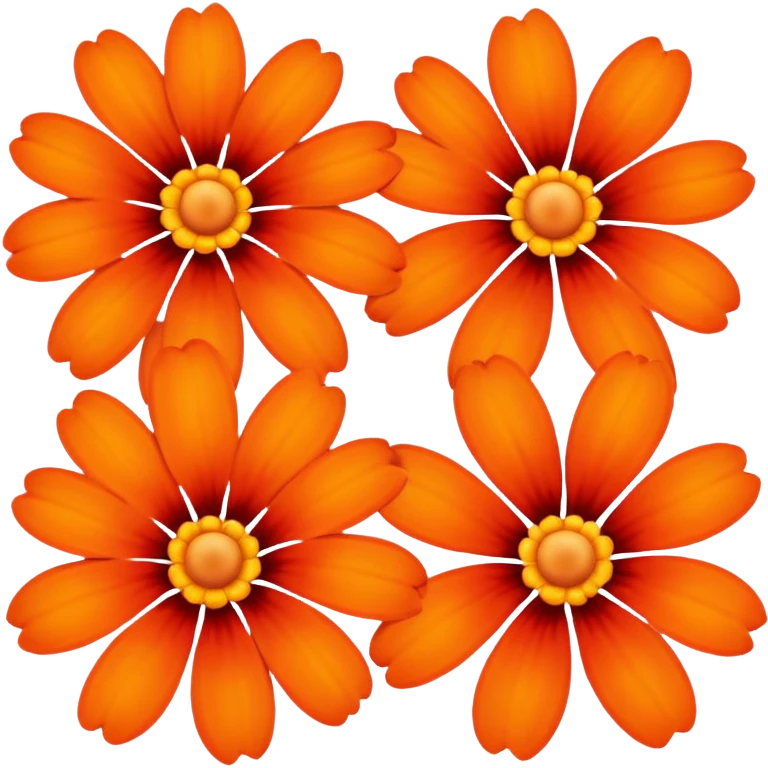 Flowers Orange and red emoji
