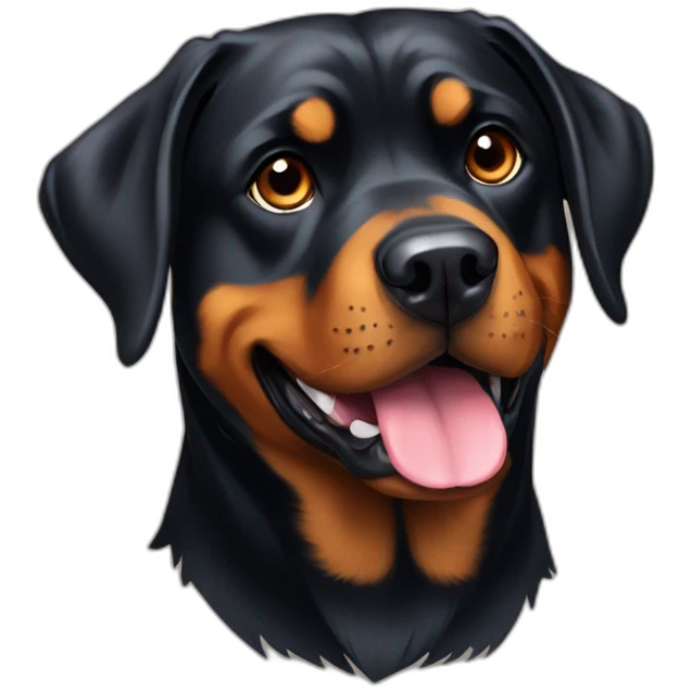 crossbreed Rottweiler and Labrador  emoji