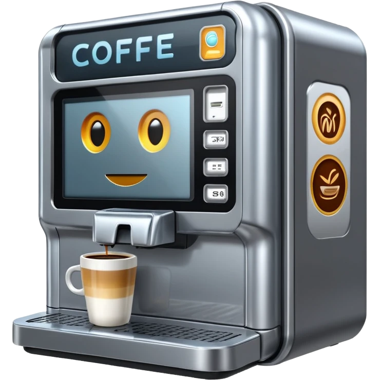 robot coffee vending machine emoji