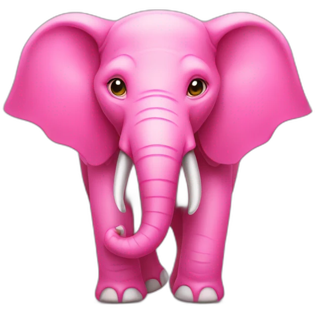 badass pink elephant with cool look emoji