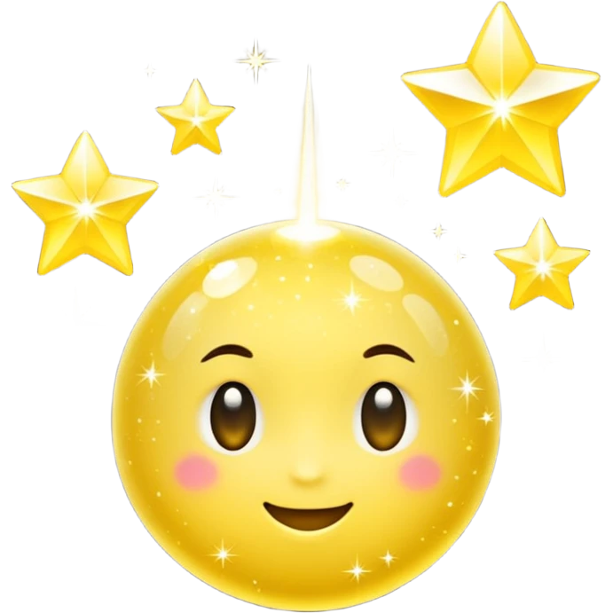 sparkles, bright, magical, yellow and white emoji
