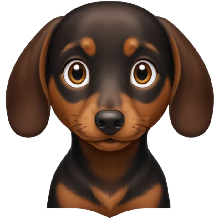 Black and brown dachshund   emoji