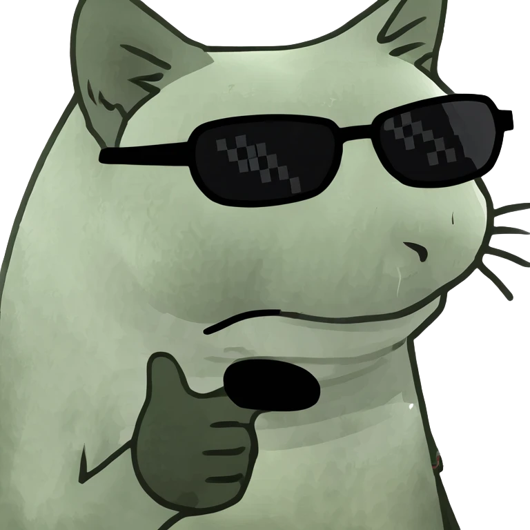 Cat with sunglasses emoji