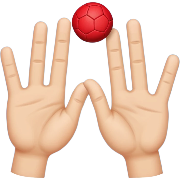 Finger football first in blue (#00A3E0) and red (#F9423A)  emoji