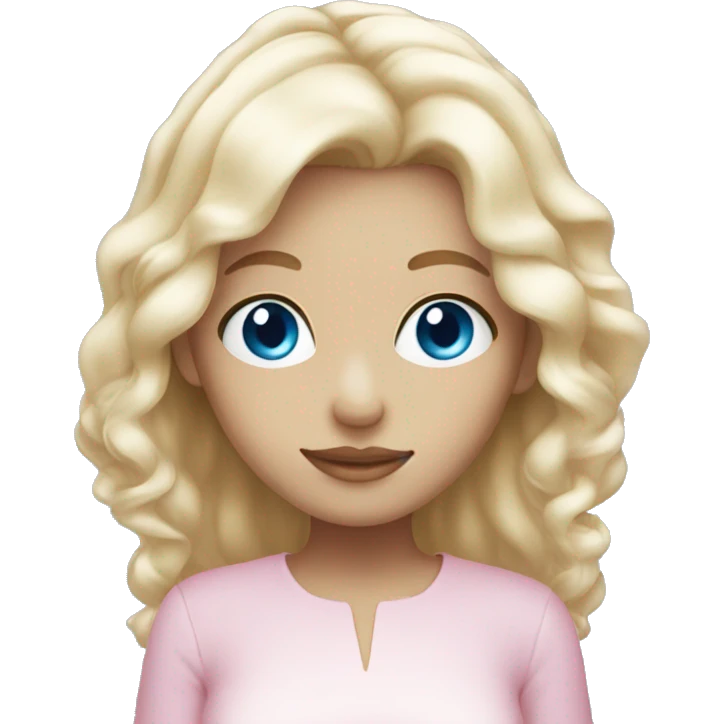 light pink magic blonde girl white skins blue eyes  emoji