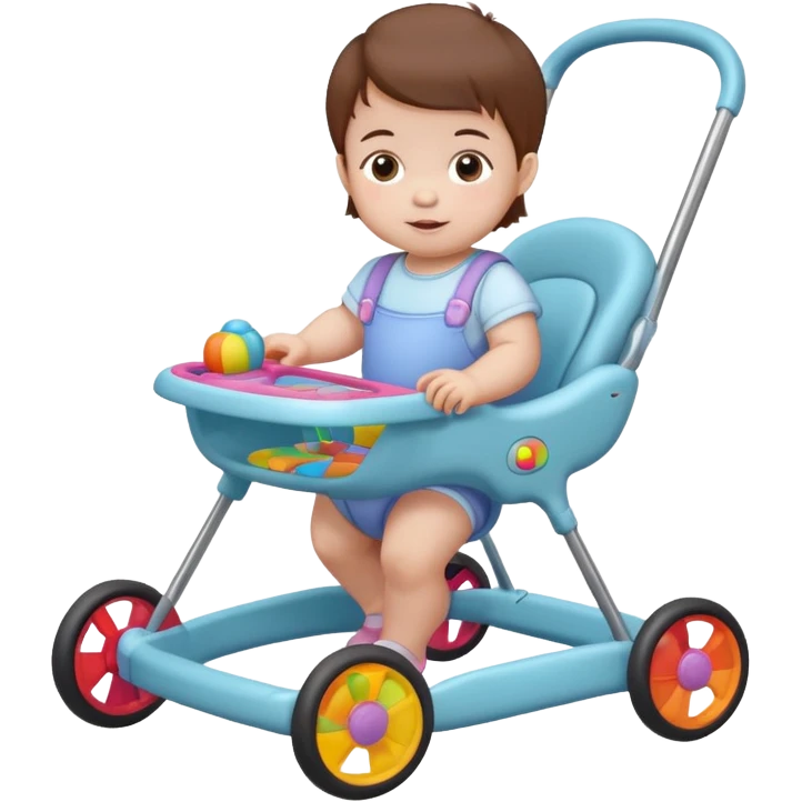 brown hair baby on babywalker emoji