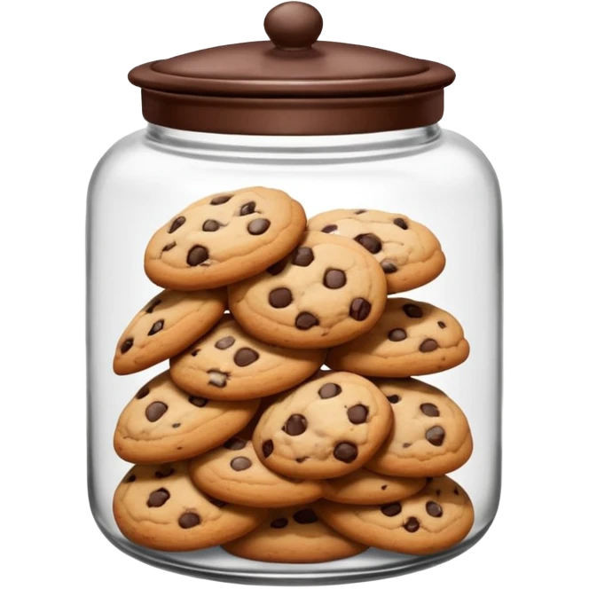 Cookie jar with cookies emoji